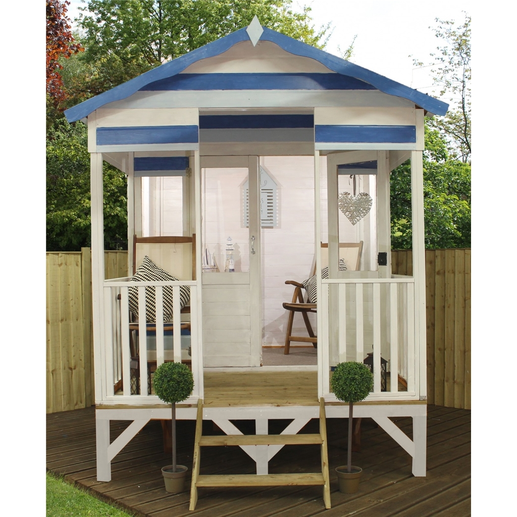 *DISCO 2/1/19* 8 x 10 Beach Hut Summerhouse (12mm Tongue and Groove