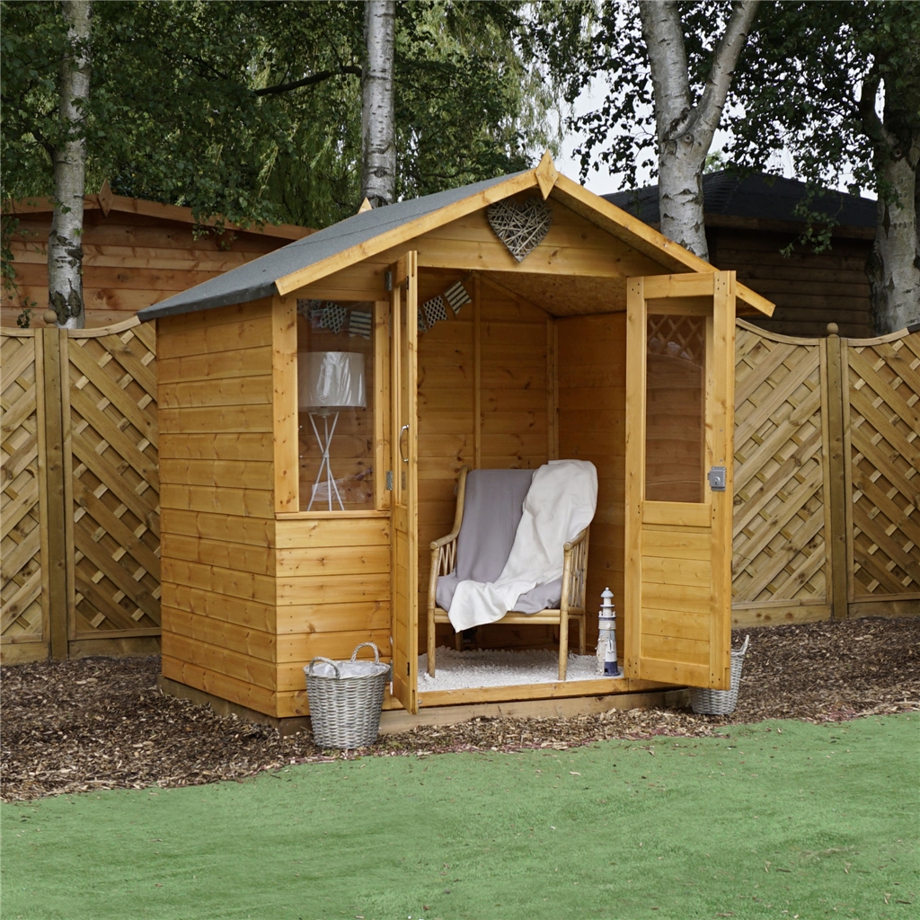 7 x 5 Devon Summerhouse (1/2 Styrene Glazed Doors 