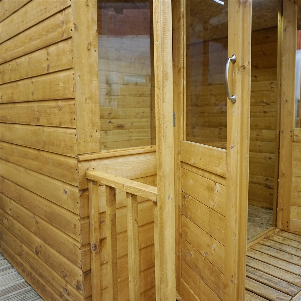 INSTALLED 7 x 7 Devon Summerhouse (1/2 Styrene Glazed Doors) INCLUDES
