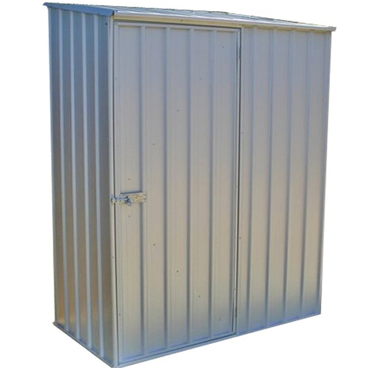 installed 5 x 3 space saver zinc metal shed 1.52m x 0.78m