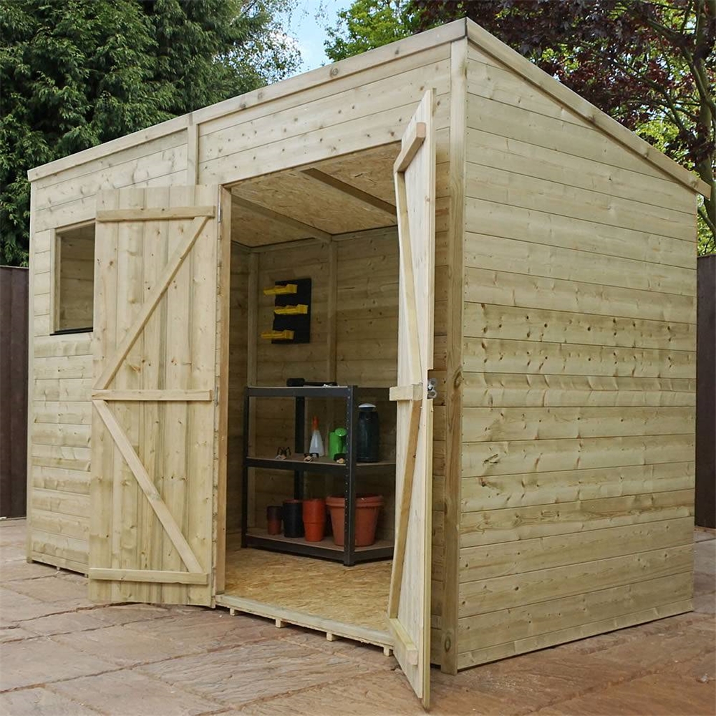 10 x 6 warwick shiplap pressure treated pent shed shedsfirst