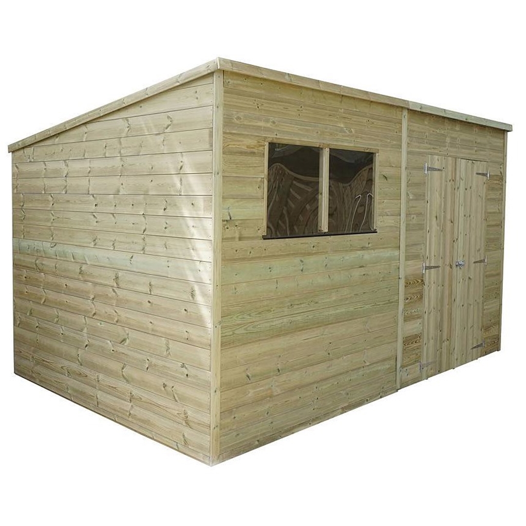 12 x 6 Warwick Shiplap Pressure Treated Pent Shed ShedsFirst