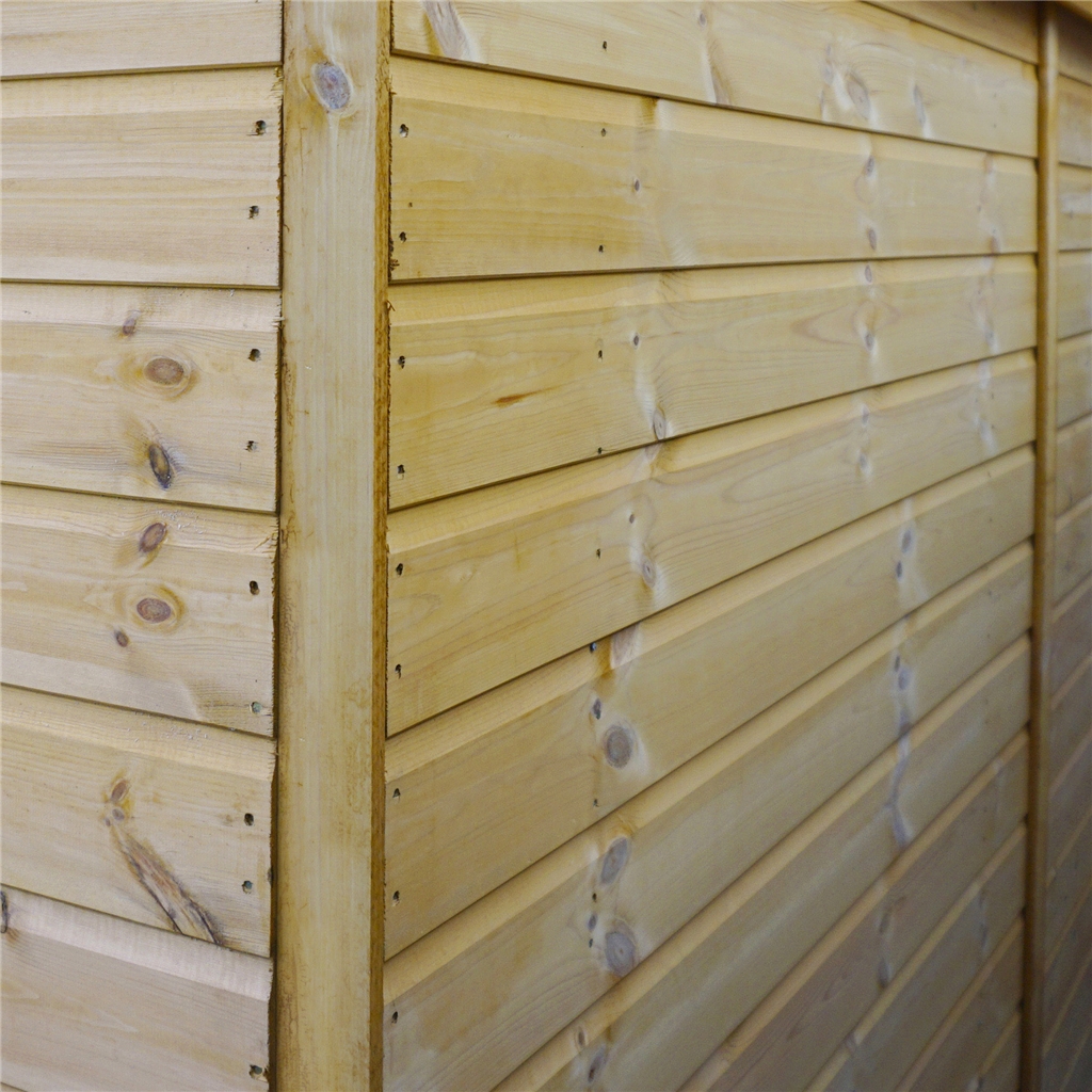 INSTALLED 16 x 10 Deluxe Tongue and Groove With Double Doors