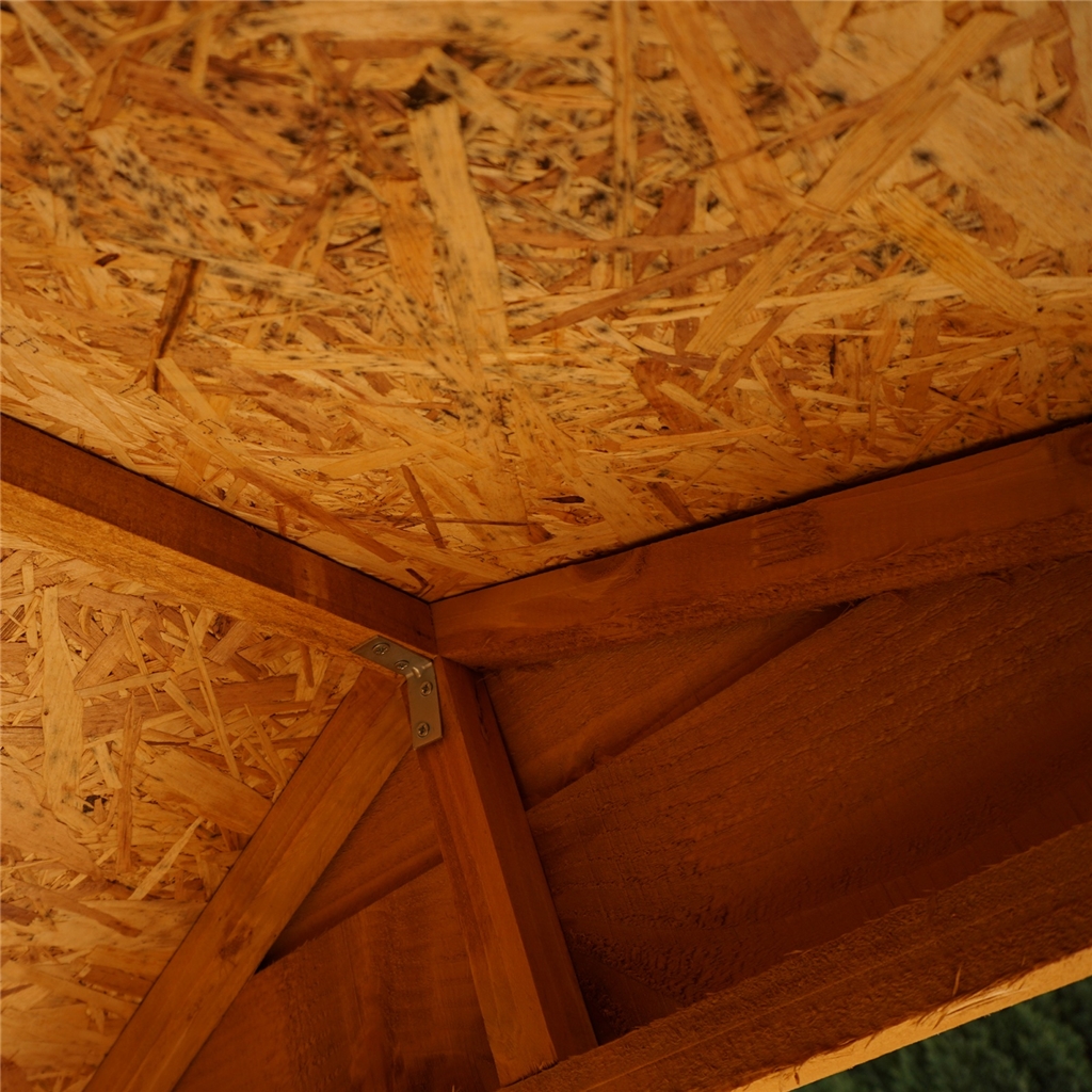 INSTALLED 3 x 5 Overlap Windowless Apex Shed With Single Door (10mm