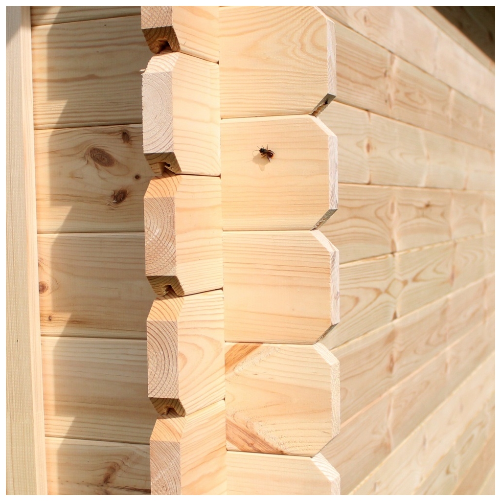 *DISCO 2/1/19* 4m x 5.6m Pent Garage Log Cabin (44mm Tongue and Groove