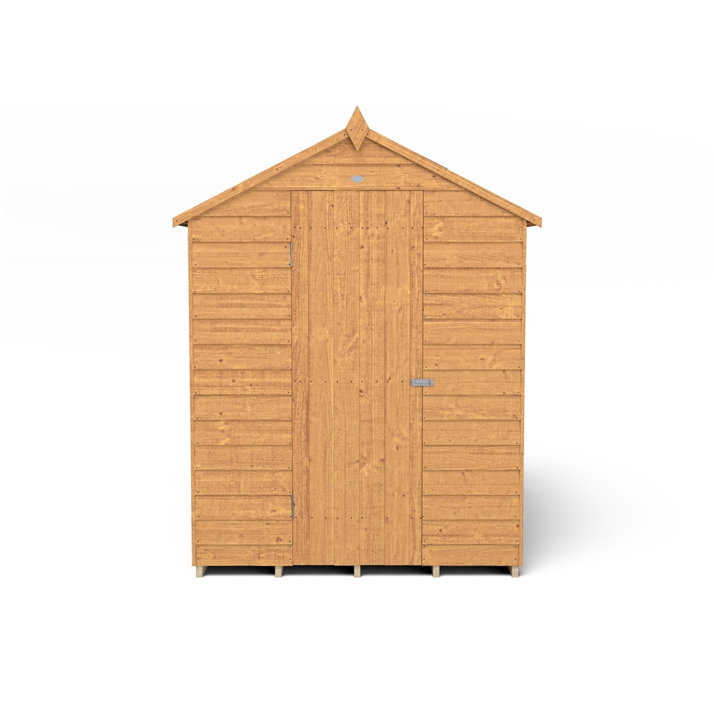 5ft x 7ft (1.5m x 2.1m) Overlap Apex Shed With Single Door 