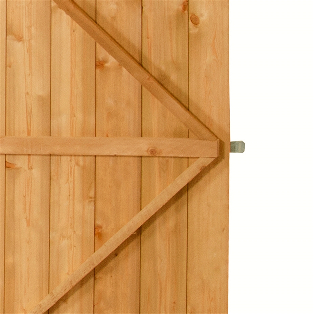 Installed 6 X 4 Overlap Apex Wooden Garden Security Shed Windowless (1