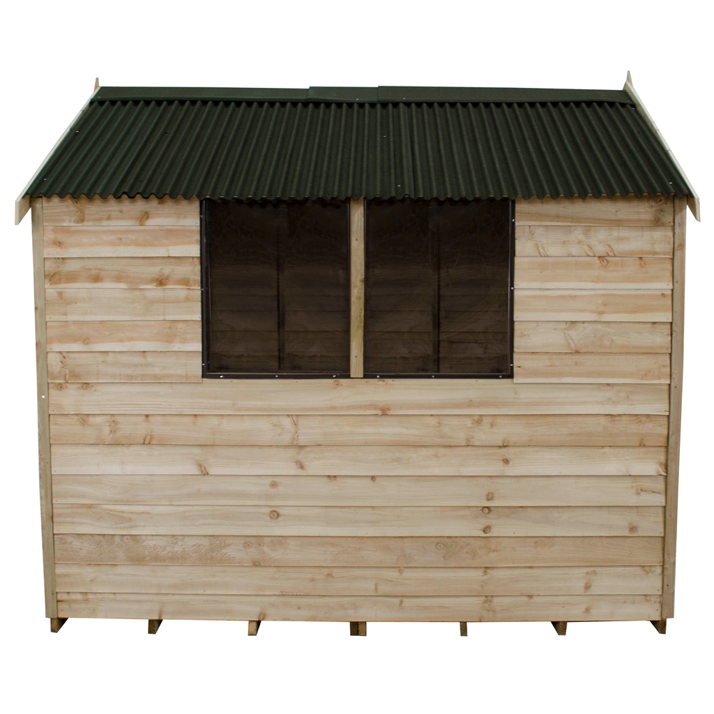 installed 6 x 4 1.8m x 1.3m overlap apex wooden garden
