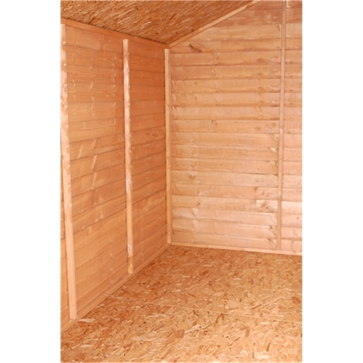 8 x 6 Tongue and Groove Apex Shed With Large Door (Solid 10mm OSB Floor