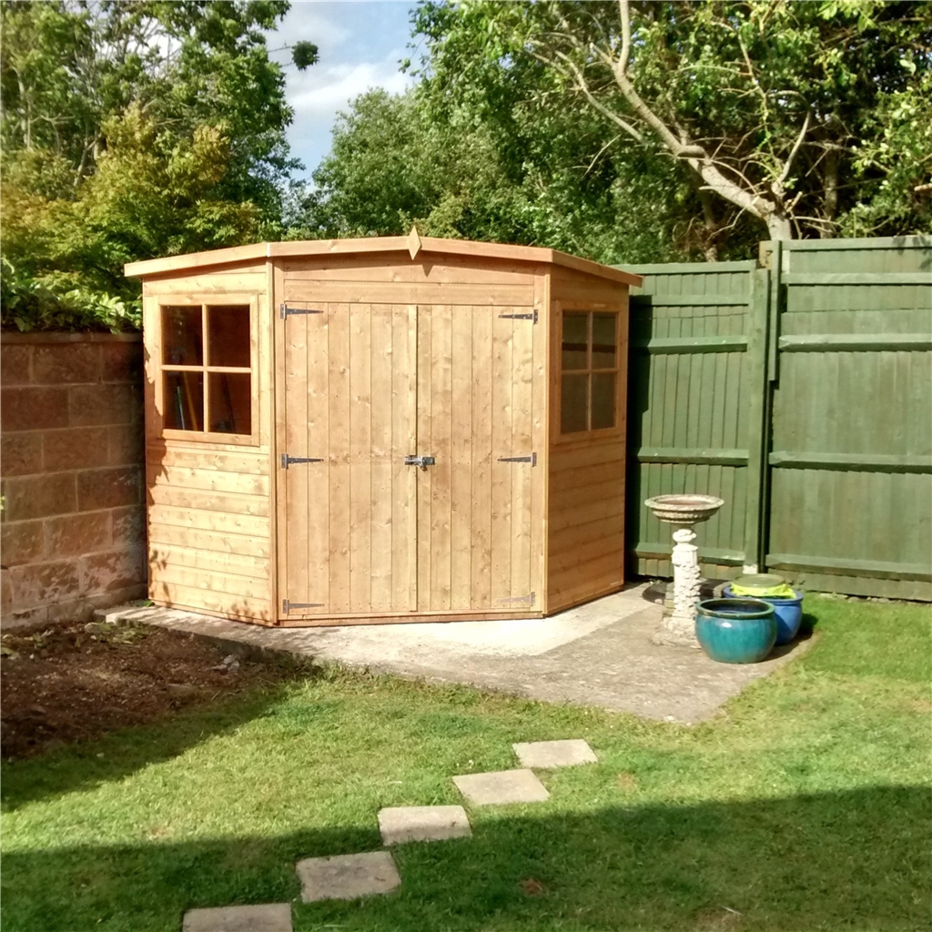 10 X 10 2 99m X 2 99m Tongue And Groove Corner Wooden Garden