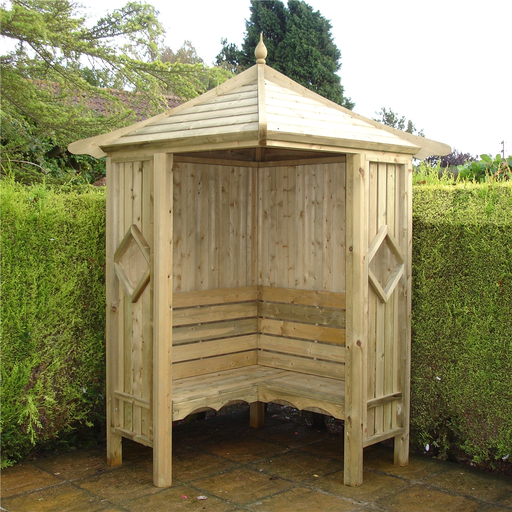 4ft X 4ft Corner Arbour ShedsFirst