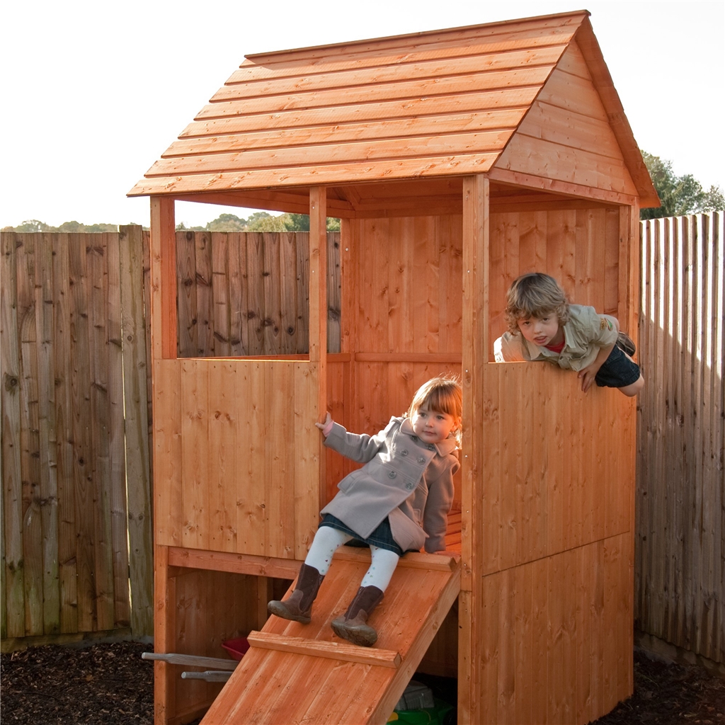 INSTALLED 4 x 4 (1.20m x 1.20m) Raised Lookout Playhouse INSTALLATION