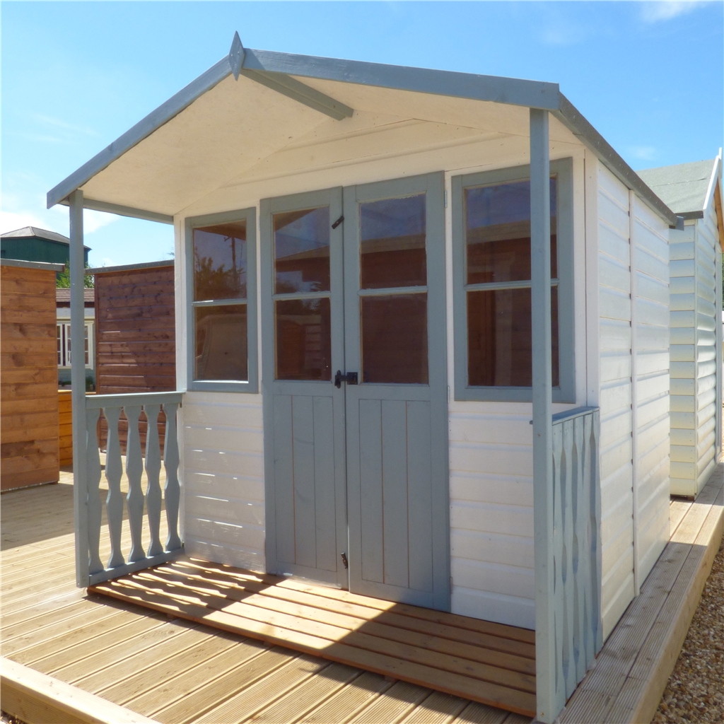 Installed 7 X 7 (2.05m X 1.55m) Premier Wooden Summerhouse Double Doors Side Windows Installed 7 X 7 (2.05m X 1.55m) Premier Wooden Summerhouse Double Doors Side Windows
