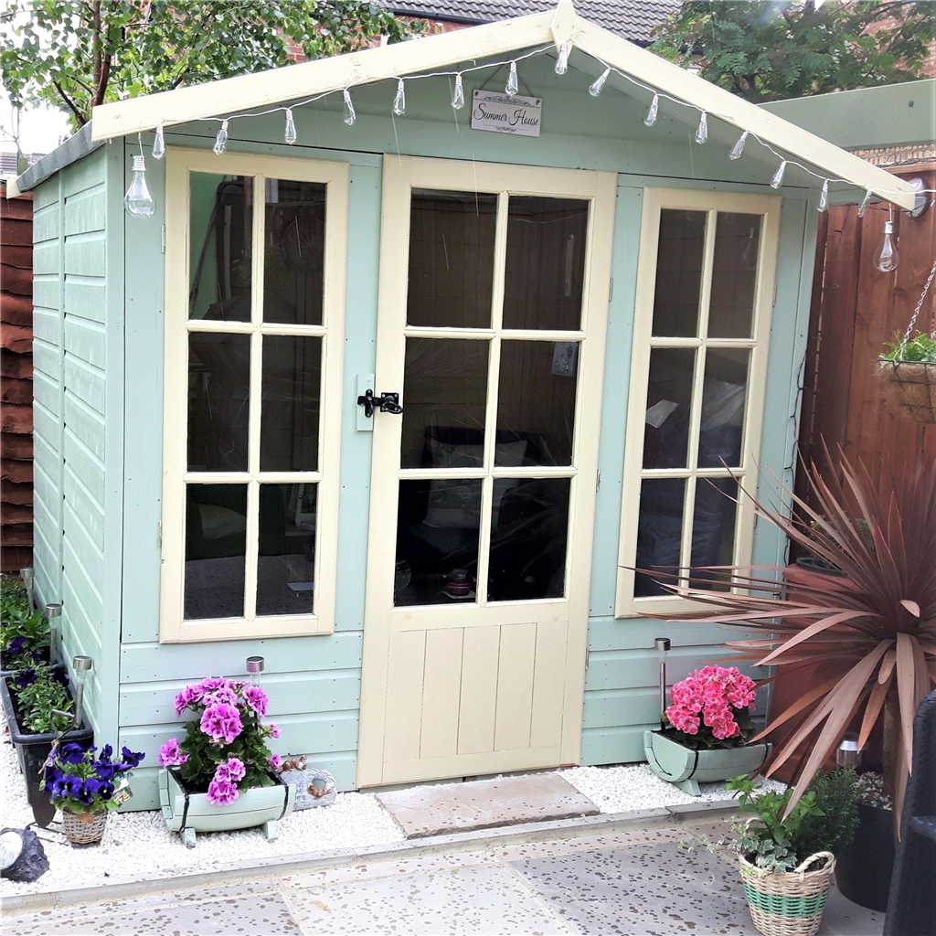 Installed 7 X 7 (2.05m X 1.98m) Premier Wooden Summerhouse Single