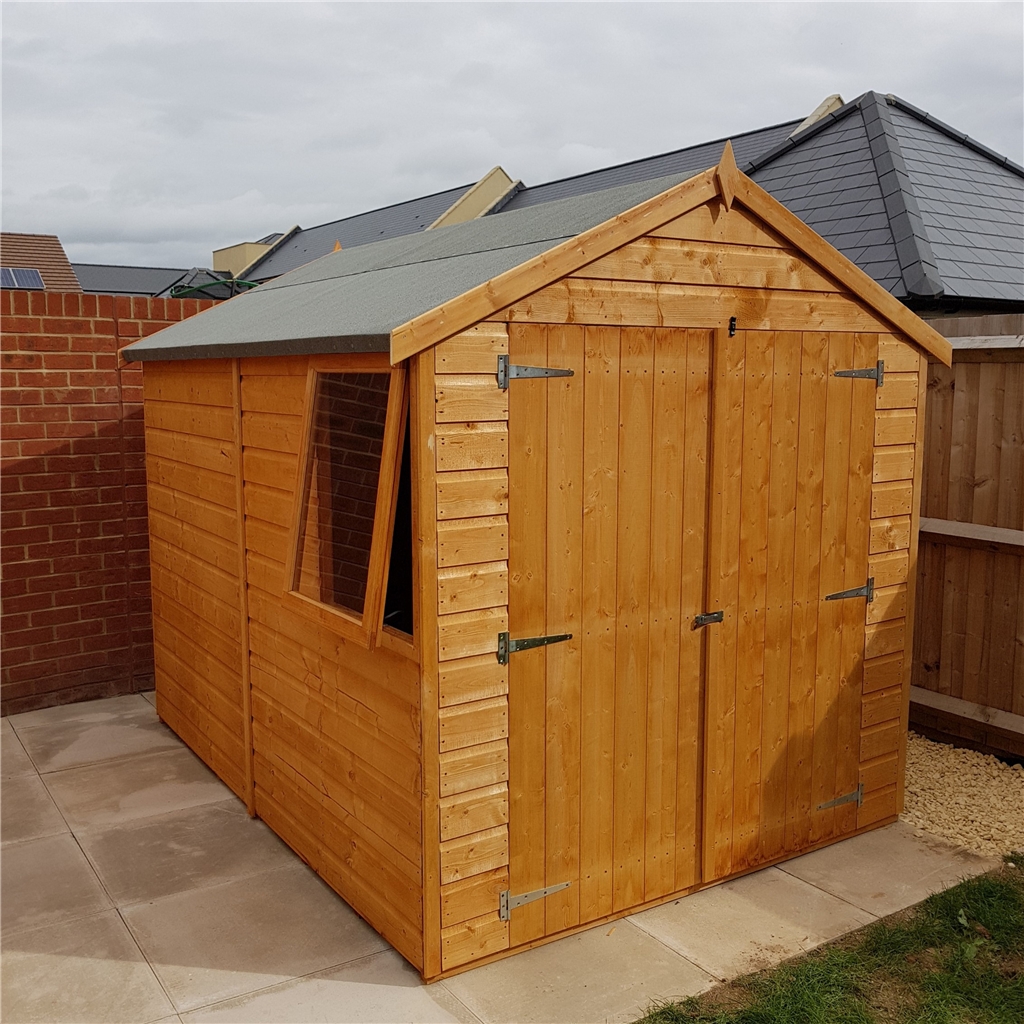Installed 8 X 6 (2.38m X 1.79m) Tongue And Groove Apex Garden