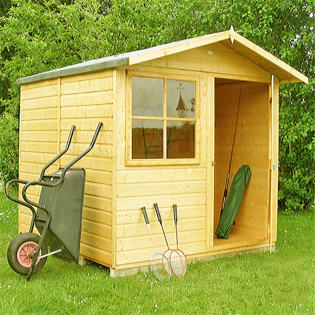 Installed 7 X 7 (2.05m X 1.98m) Tongue And Groove Apex Garden Shed