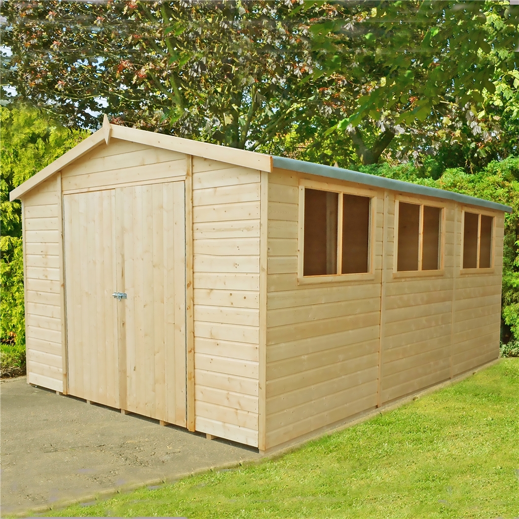 15 X 10 Tongue And Groove Wooden Garden Shed / 12mm Tongue And Groove Floor And 15 X 10 Tongue And Groove Wooden Garden Shed / 12mm Tongue And Groove Floor And