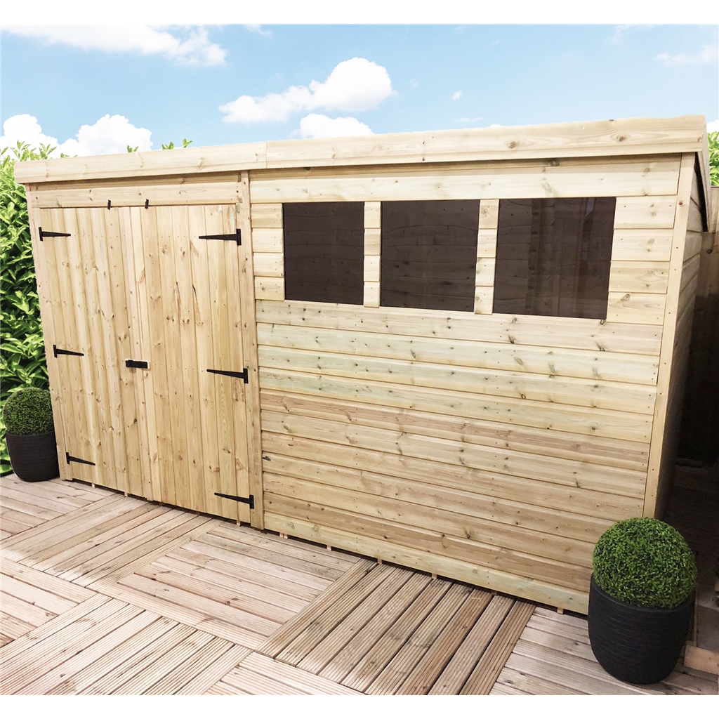 12x6'don morris summerhouse' heavy duty wooden garden shed