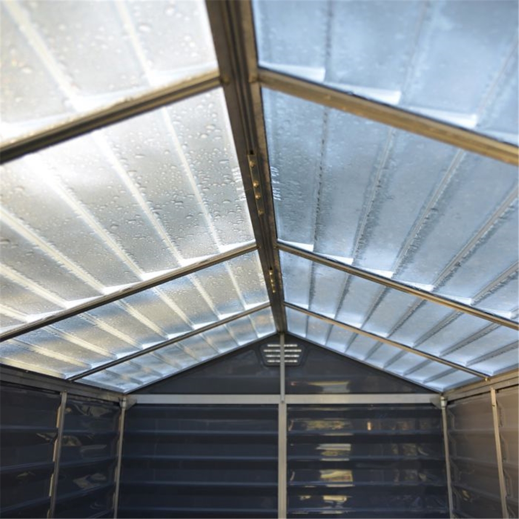 3 x 6 0.90m x 1.85m double door apex plastic shed with