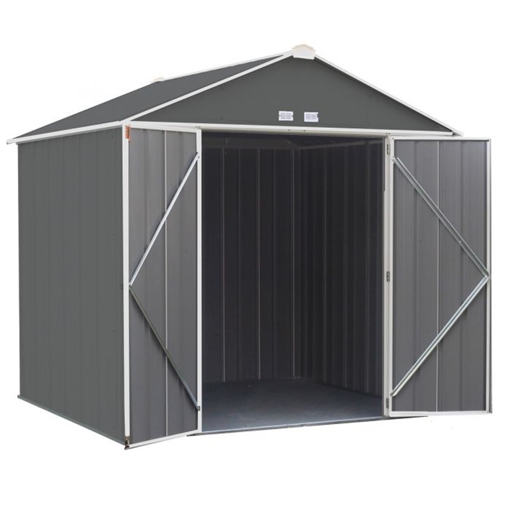 7ft x 8ft (2.18m x 2.38m) Double Door Galvanised Steel Metal Shed