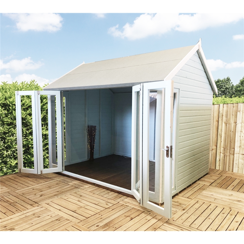 10 X 6 Premier Wooden Summerhouse BiFold Doors 12mm T&g Walls