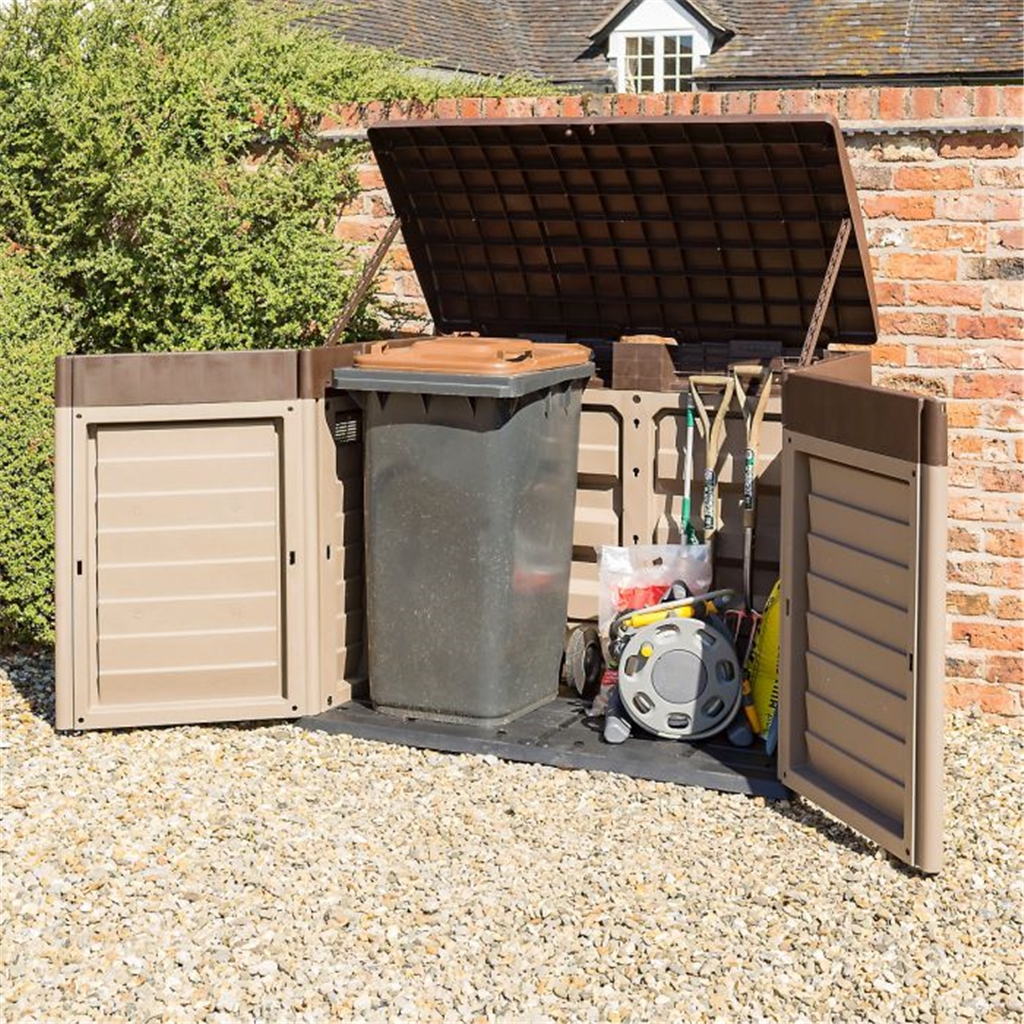 5 x 3 Mocha Plastic Garden Store (1440mm x 830mm) ShedsFirst