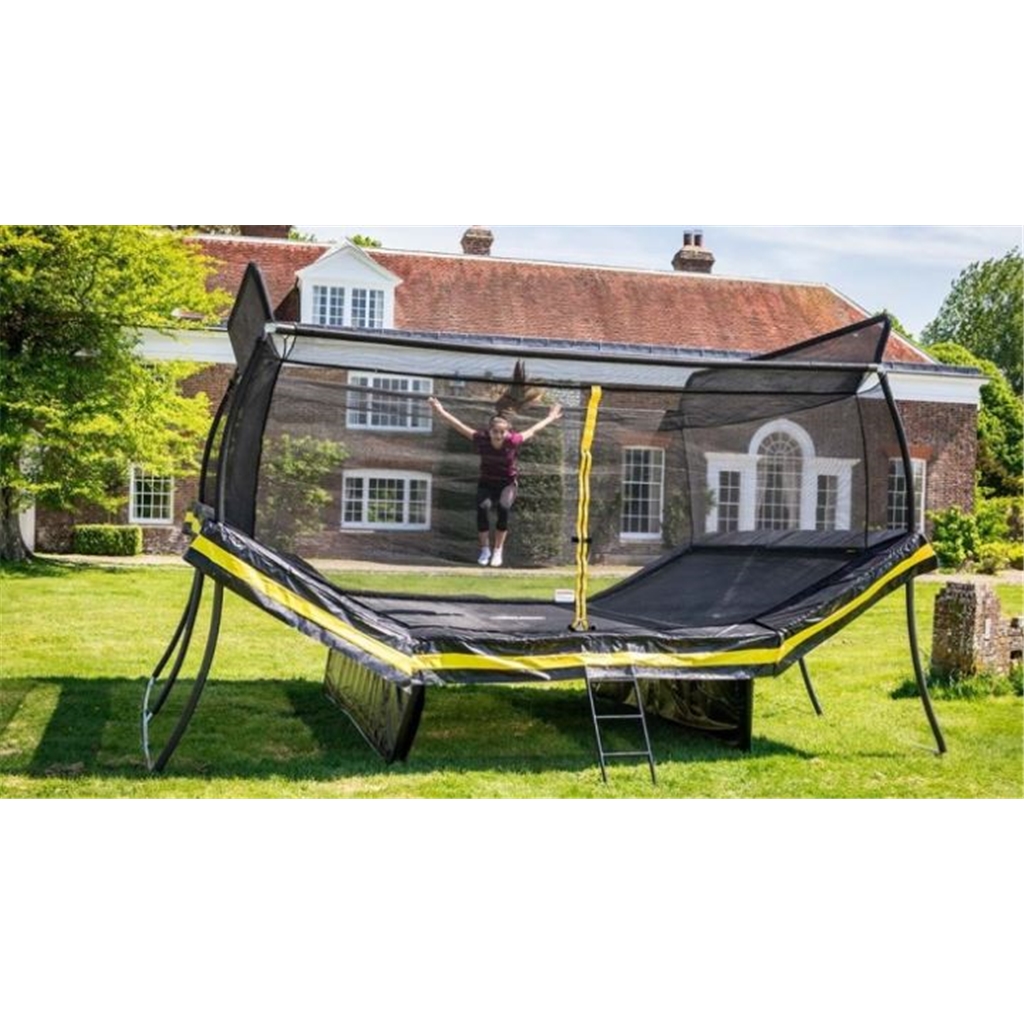 INSTALLED 12ft x 17ft Elite Bounce Area Trampoline with Enclosure