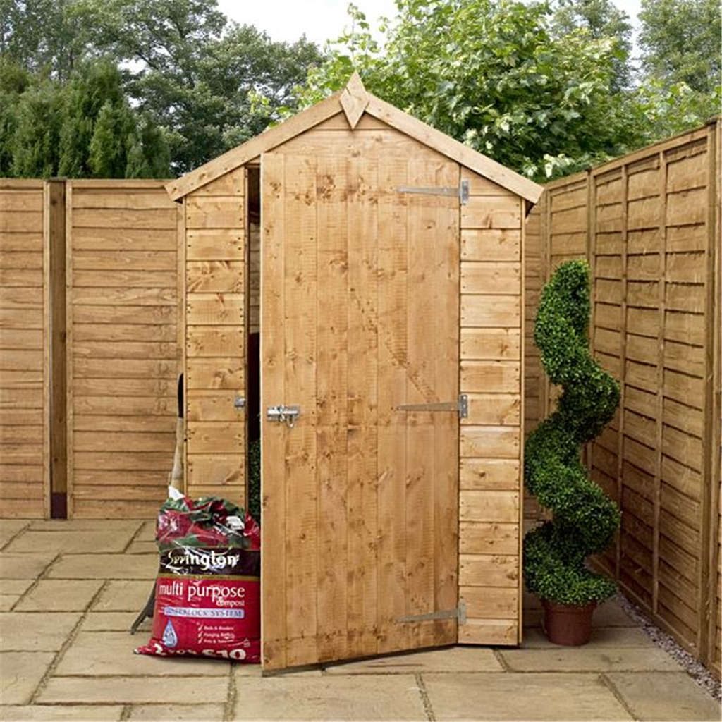 6 x 4 Tongue and Groove Apex Shed With Single Door + 2 Windows (10mm