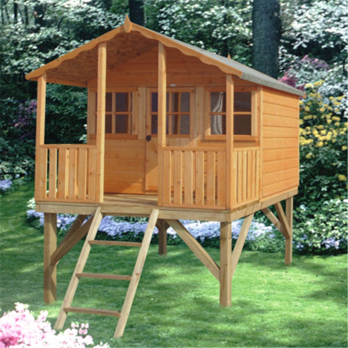 INSTALLED 6 x 6 (1.79m x 1.19m) Platform Playhouse INSTALLATION