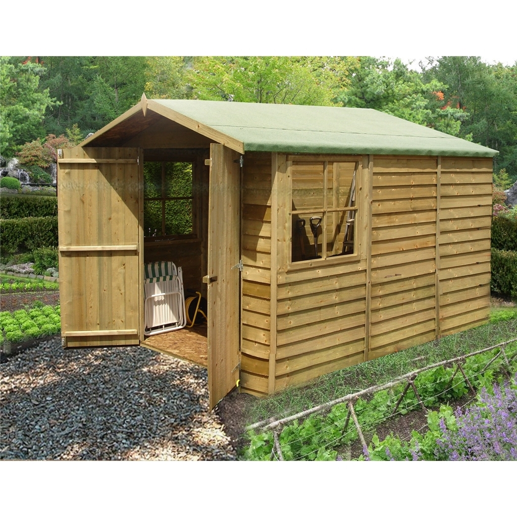 10 X 7 2 97m X 2 04m Pressure Treated Overlap Apex Wooden