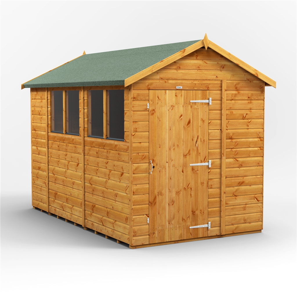 10 x 6 premium tongue and groove apex shed - single door