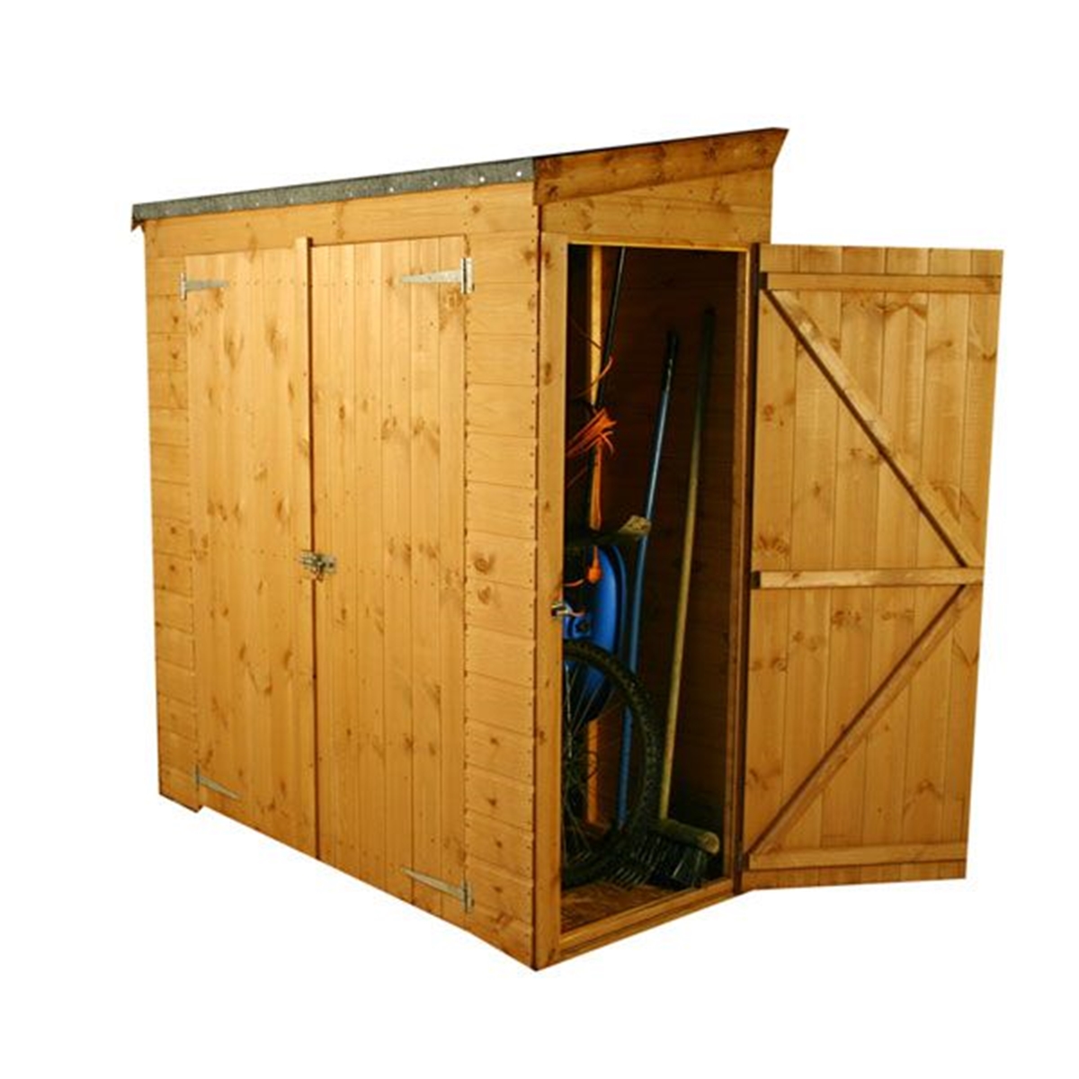 6 x 2.6 Tongue and Groove Pent Shed With Double Doors And 