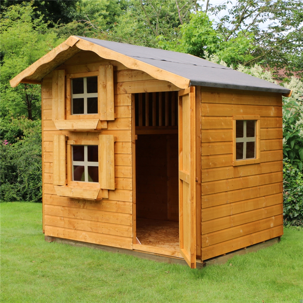 double storey wooden playhouse