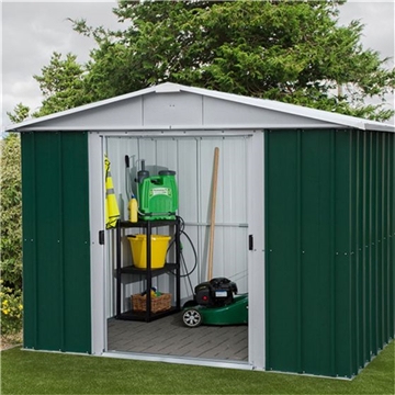 7ft 5" x 8ft 9" Apex Metal Shed With Free Anchor Kit (2 