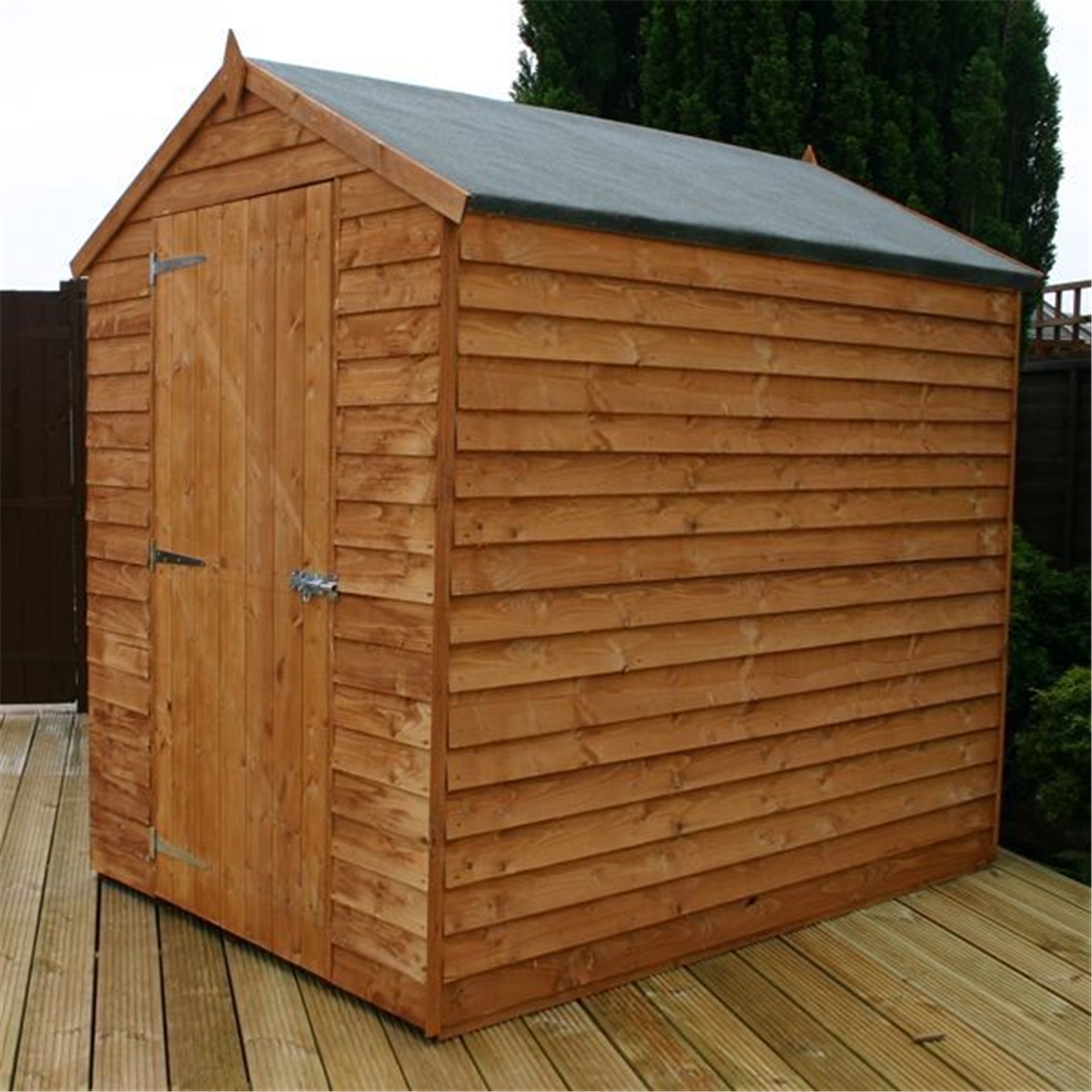 7 x 5 Windowless Overlap Apex Shed With Single Door (10mm 