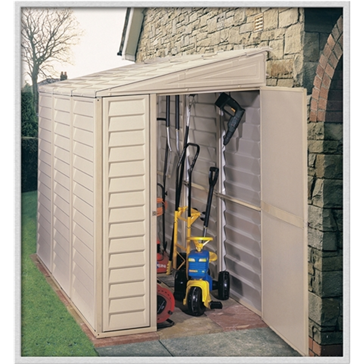 4 x 8 Select Duramax Plastic Sidemate Pvc Shed With Steel 