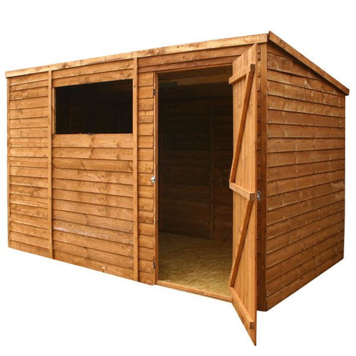 10 x 6 Cambridge Overlap Pent Shed With Single Door + 1 ...