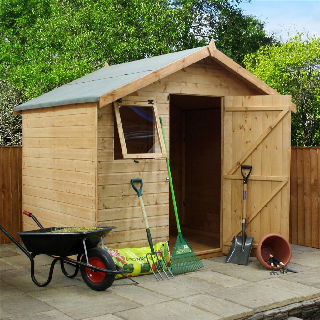 6 x 8 Reverse Premier Tongue and Groove Apex Shed With ...