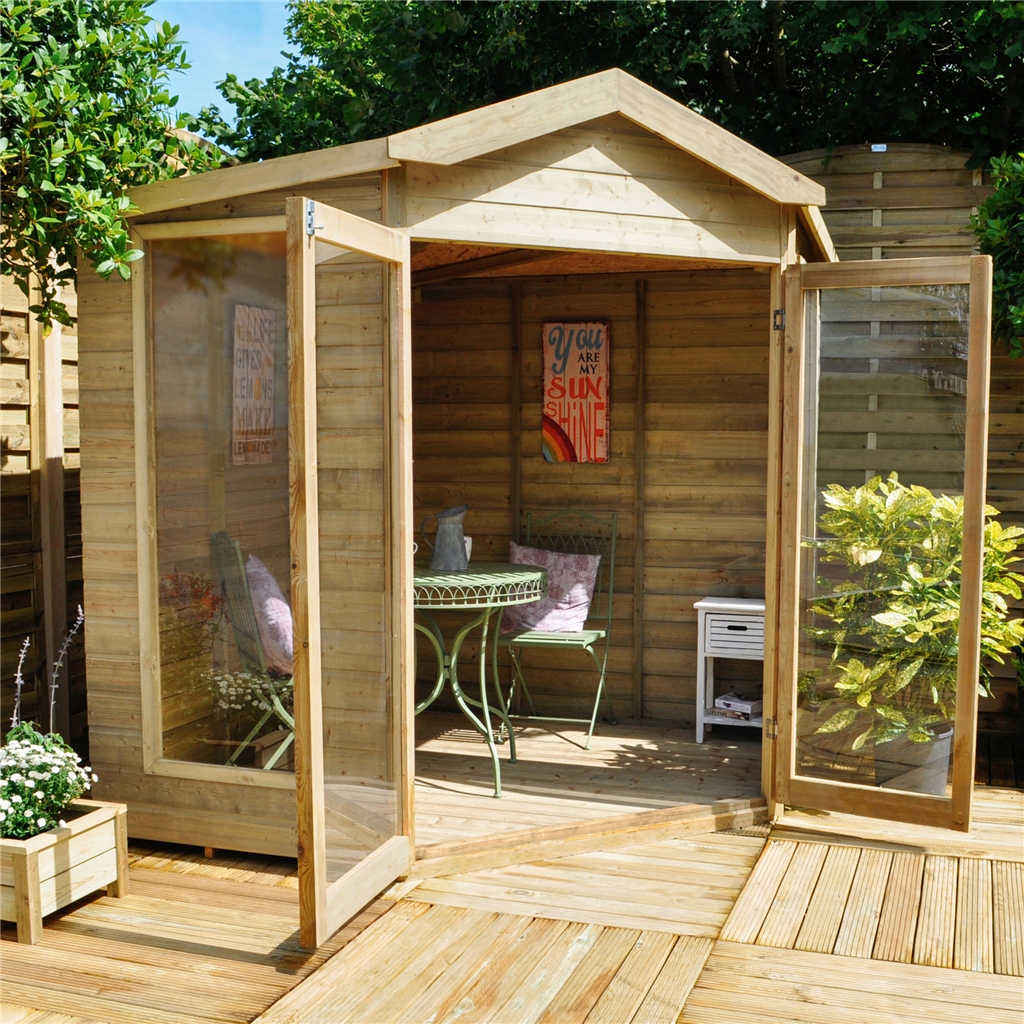 7 X 7 Rose Corner Summerhouse ShedsFirst