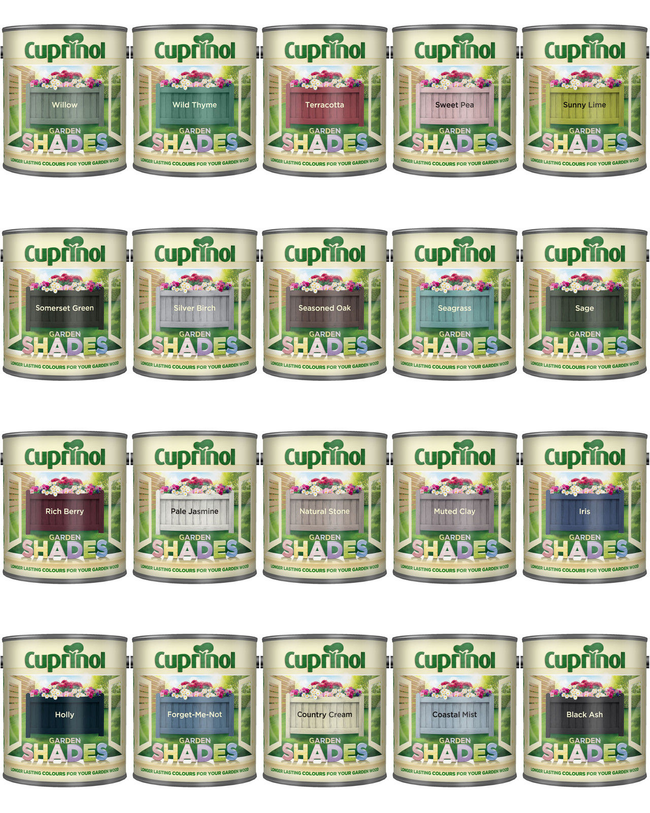 cuprinol shades - willow. fence paint. garden fence