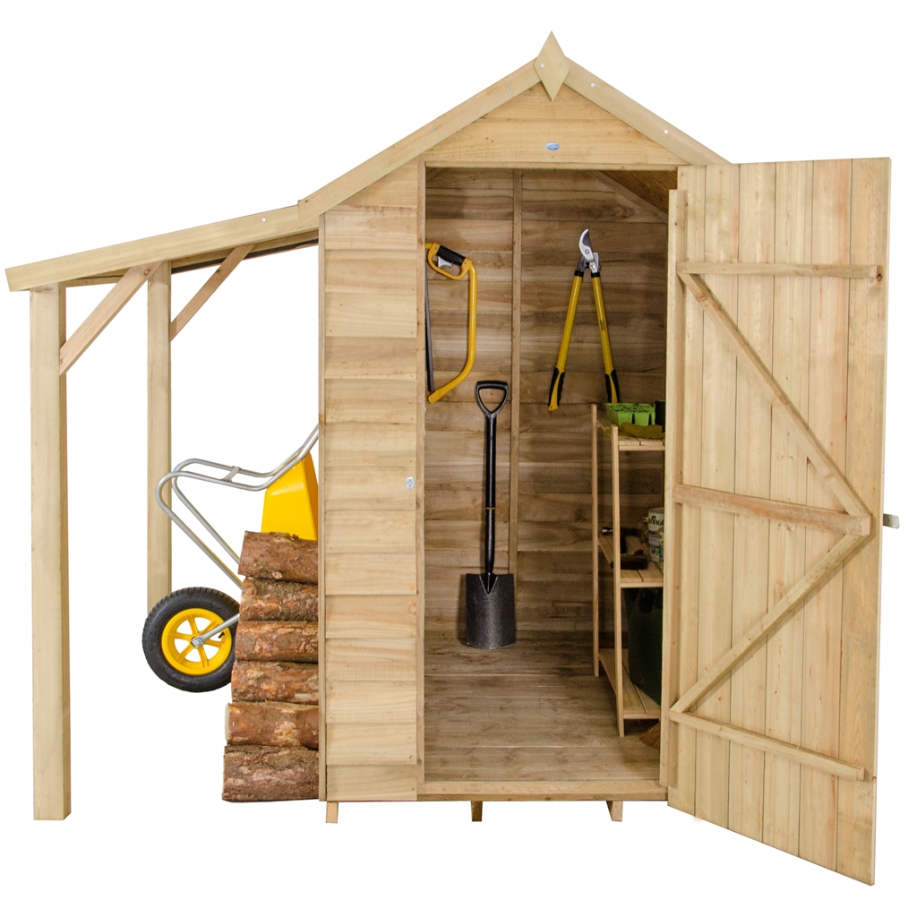 6 x 4 2.07m x 1.83m pressure treated overlap apex shed
