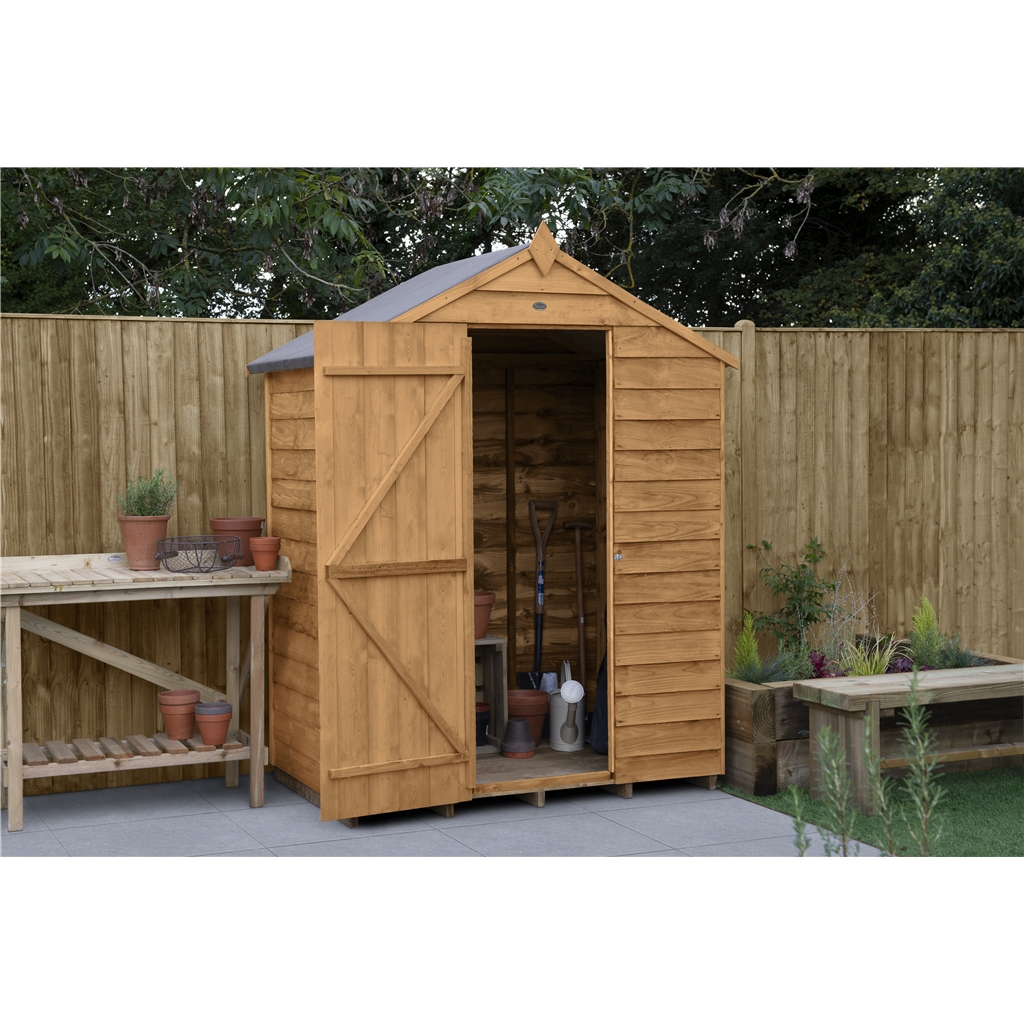 5ft x 3ft (1.6m x 1m) Windowless Overlap Apex Shed With 