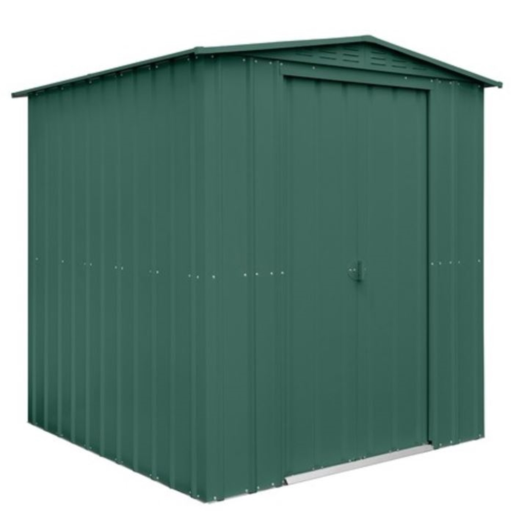 6 x 8 premier easyfix – apex – metal shed - heritage green