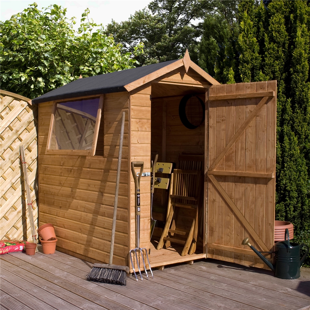 installed 7 x 5 premier tongue and groove apex shed with