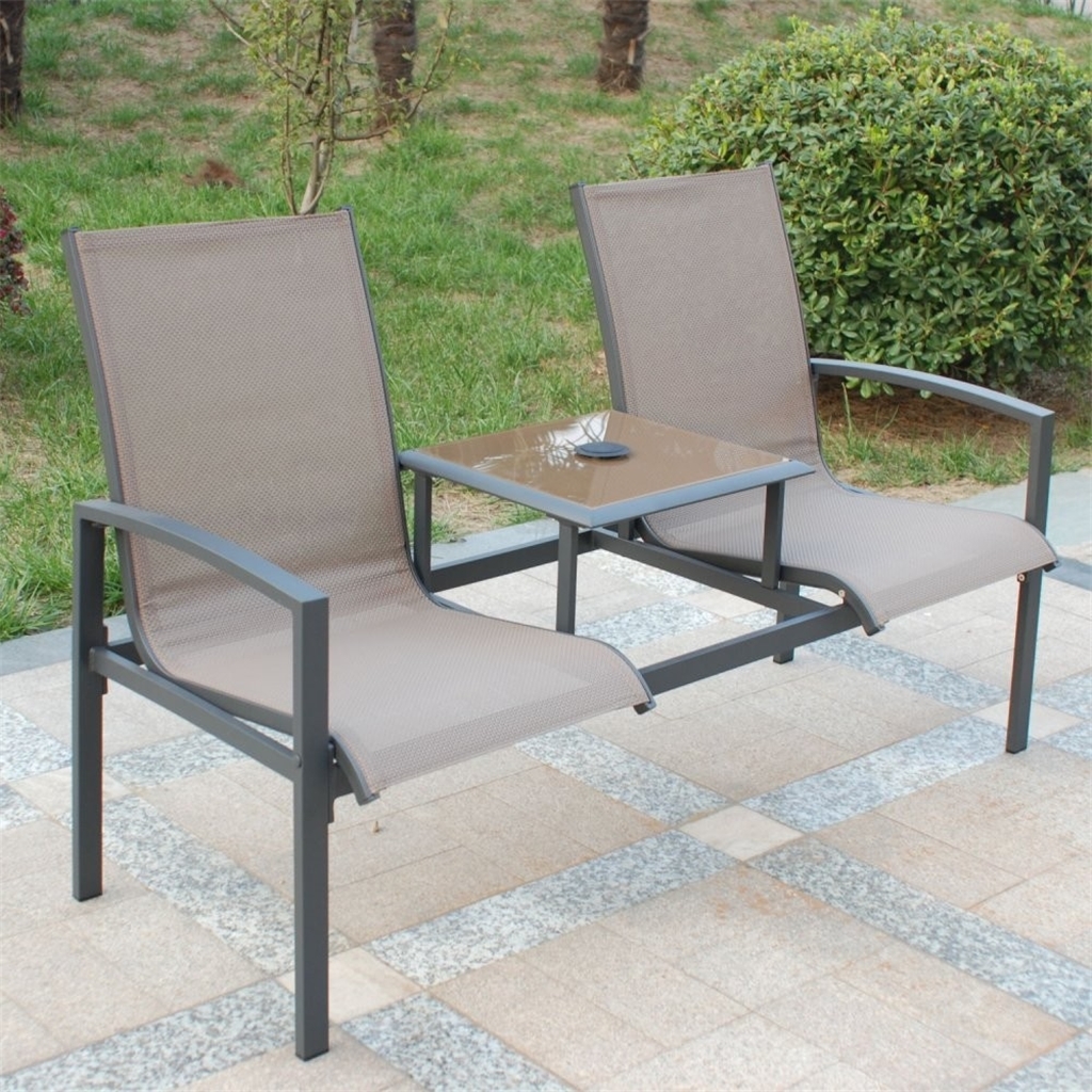 2 Seater Taupe Companion Seat Anthracite Frame Textylene Free Next Working Day Delivery mon Fri ShedsFirst