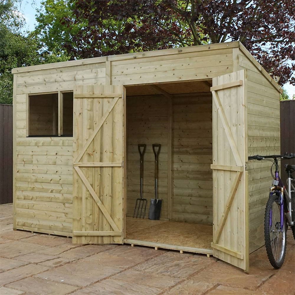 10 x 5 warwick shiplap pressure treated pent shed shedsfirst