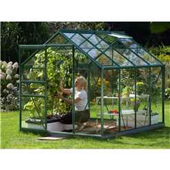 6 X 8 Value Green Metal Frame Greenhouse