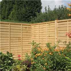 Pack of 3 - 6 X 5 Traditional Lap Fence Panel Pressure Treated 
