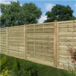 Pack of 3 - 6 X 4 Pressure Treated Solid Slat Screen Panel 