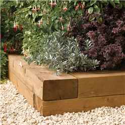 Pressure Treated Timber Sleepers - 3ft - Pack Of 2